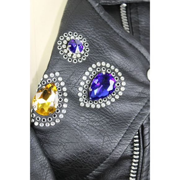 BlankNYC Gold Digger Jewel Moto Jacket XS NWT $188 - Picture 9 of 12